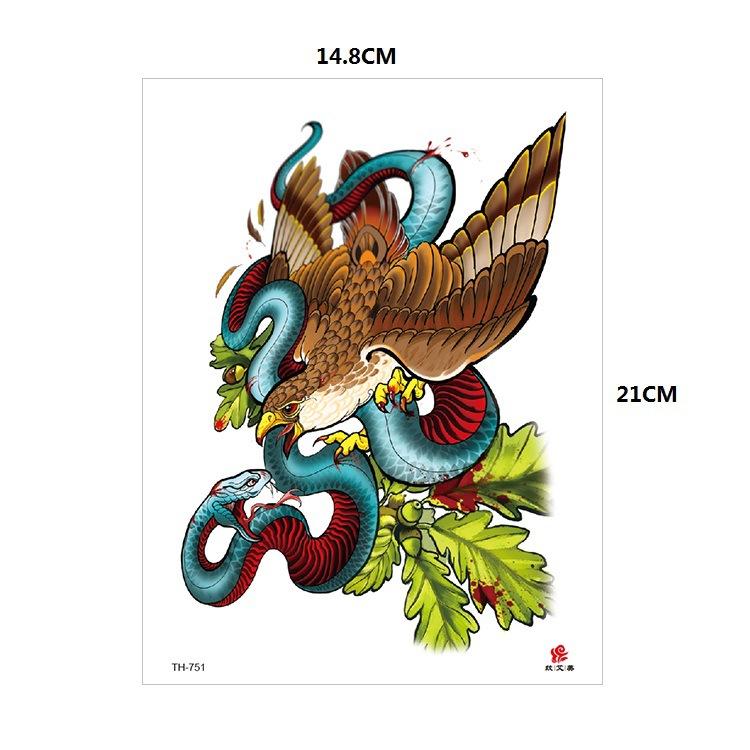 Vzor zvířete tygr vlk květina paže polovina paže vodní transfer vodotětná tetovací samolepka simulační tetování