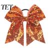 Dance Team Hair Ties Sequins Bows, Elastic Tie, Large Cheerleading Performance Band Ponytail Holder, Glitter Scrunchies for Women Girls Teens