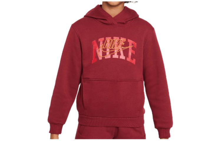 Nike Sweatshirt Kids  Apparel Sportswear Club Fleece Pullover Hoodie Red Kids  FZ1403-677
