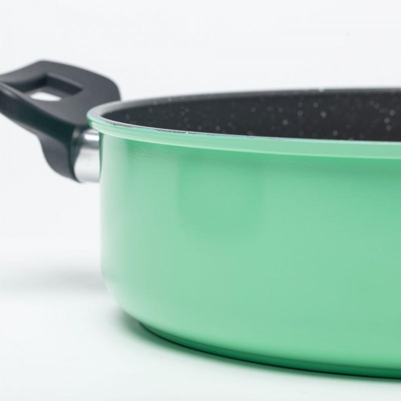 26cm Cast Iron Nonstick Frying Pan With Glass Lid Gas Induction Stove Home Kitchen Use