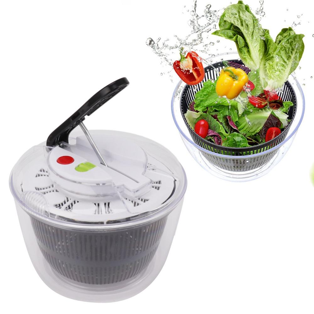 Black Transparent White Vegetable Dryer Plastic Lettuce Spinner Vegetable Dehydrator  Salad Lovers
