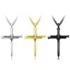 Trendy Punk Titanium Steel Nail Cross Necklace for Men and Women