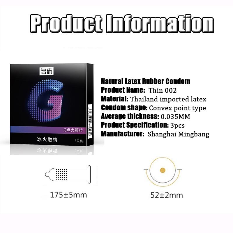 3 sztuki prezerwatyw G-point, duża stymulacja cząsteczkowa, rękaw na penisa G-point, opóźnienie wytrysku, popiera antykoncepcję u mężczyzn