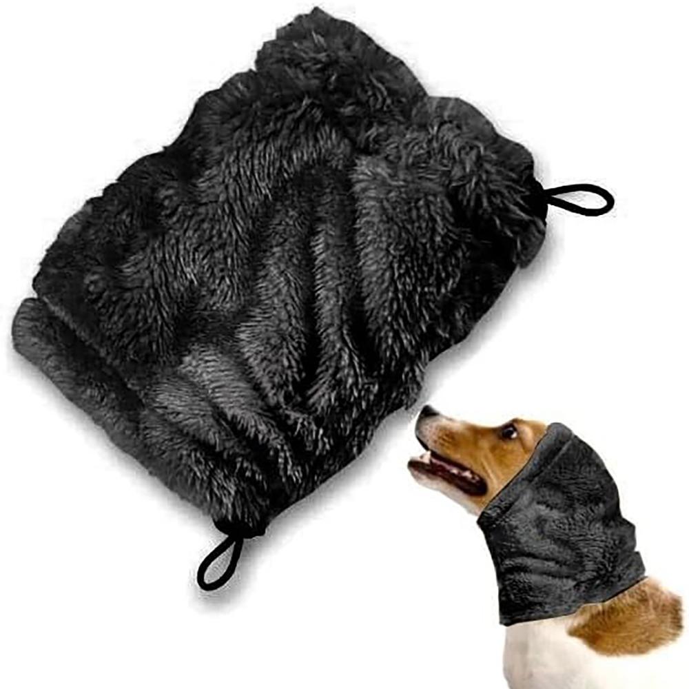 

Мила собачка для зняття тривоги Заспокійливі навушники Захист від шуму Регульований капелюх для домашніх тварин Тепло Дихаючий капелюх для цуценяти M чорний