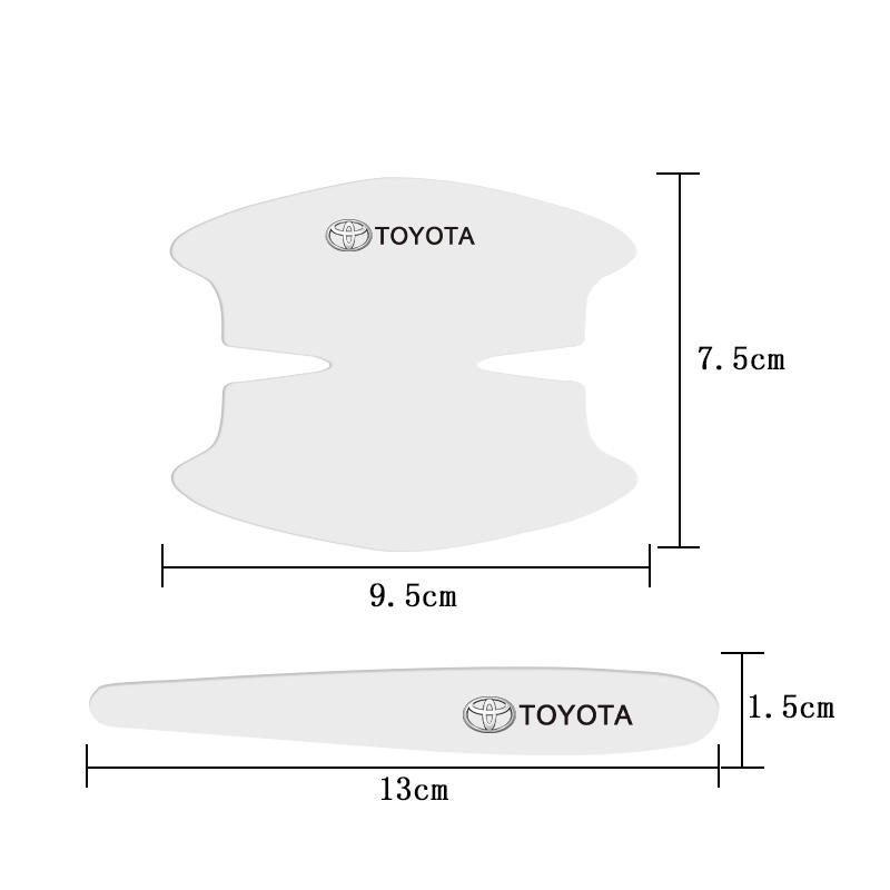 8pcs Car Door Bowl Door Handle Anti Scratch Sticker Auto TPU Transparent Protective Film for Toyota GRsport Crown Hilux Aygo