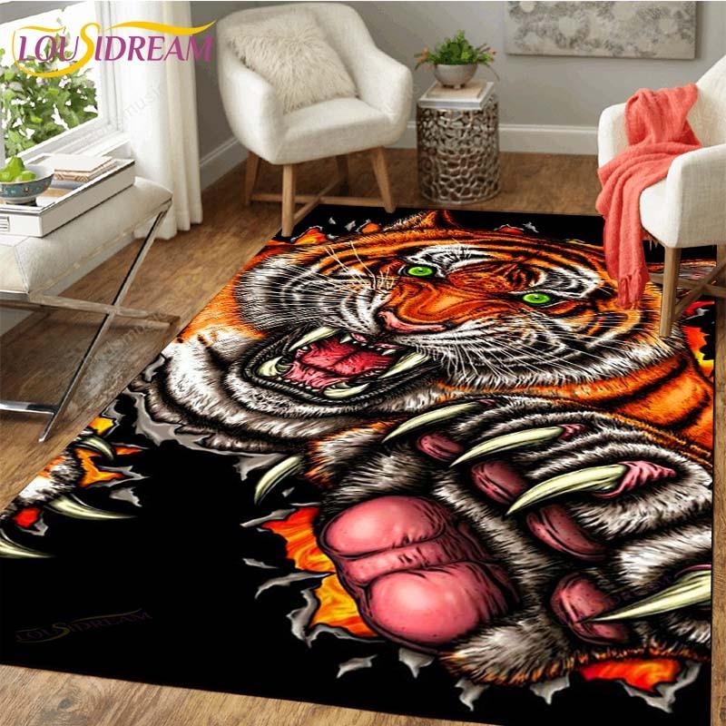 Tiger Carpet Floor Non Slip Rug Room Mat Square Quality Removable Kitchen Bath Floor Waterproof Rug Mat