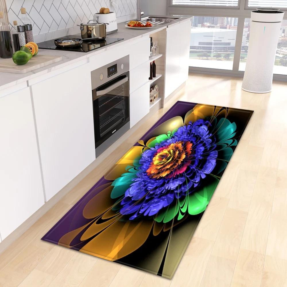 Fantasy Blumenmuster Hausküche Bodenmatte Eingangsbereich Dekoration Bodenmatte
