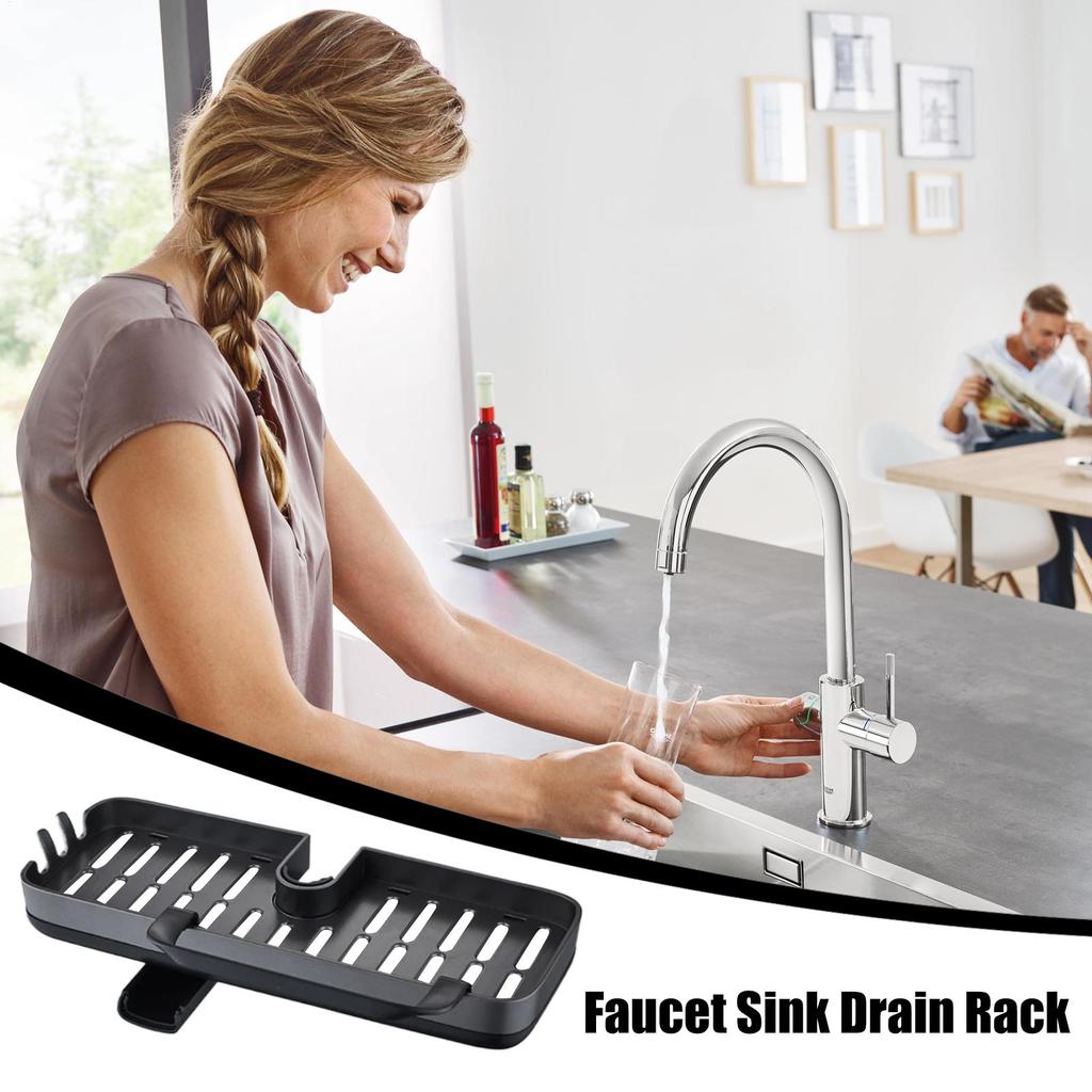 Kran handfat avloppsställ hängande kran avloppsställ Över kran handfat organizer för svampar tvål handduk hushåll