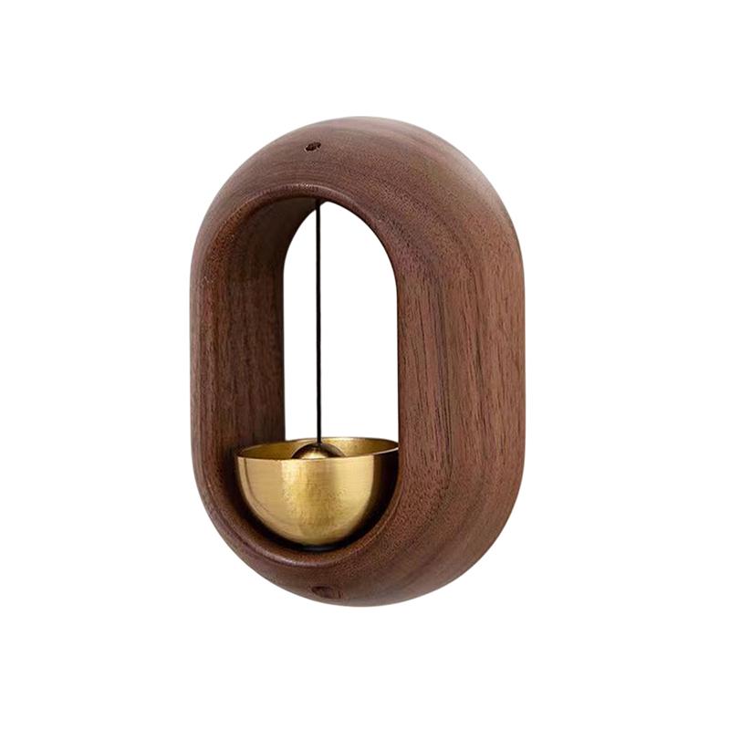 Wooden Wind Chimes Japanese Style Magnetic Wood Doorbell Hanging Decor Loud Door Bell Entering Reminder Home Decor