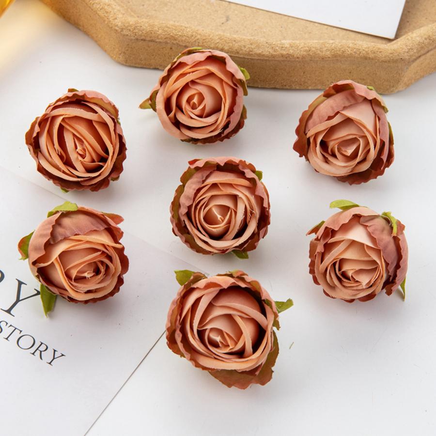5/10 Stück Seide Künstliche Blume Rose Weihnachtskranz Festival Party Deko Heim Vase Außen Garten Hochzeit DIY Geschenkbox Haarnadel