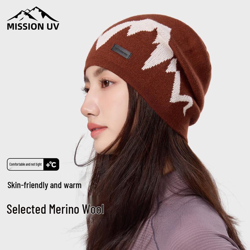 MISSION UV Unisex Warm Wool Beanie Hat 56-60CM