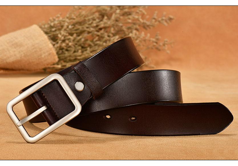 Cintura da Donna in Vera Pelle di Mucca Retro - Fibbia ad Ardiglione, alla Moda e Casual Modellante per Jeans, Stile Euro-Americano