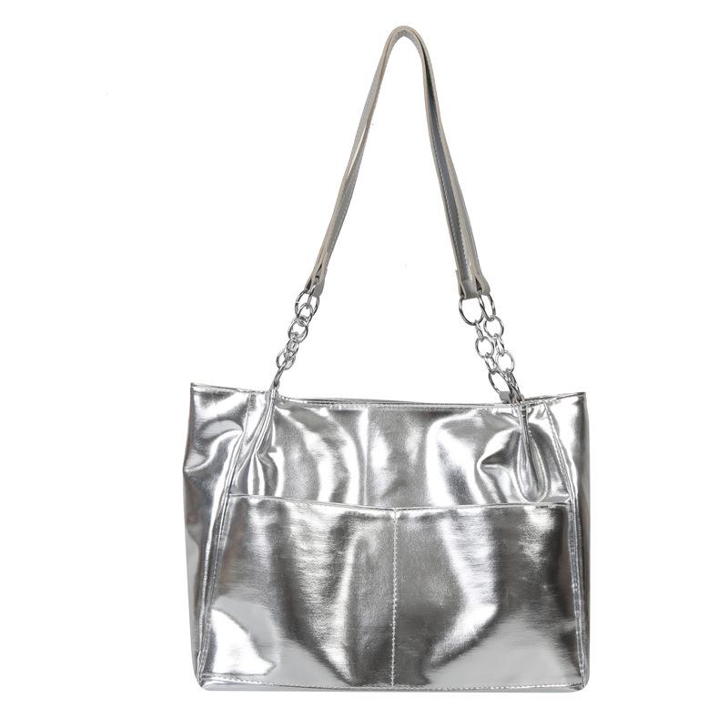 2025 New Women's Shoulder Tote Bag Trendy Fashion Handbag Bag Shopping Bag Waterproof Large Capacity Simple Storage Bag