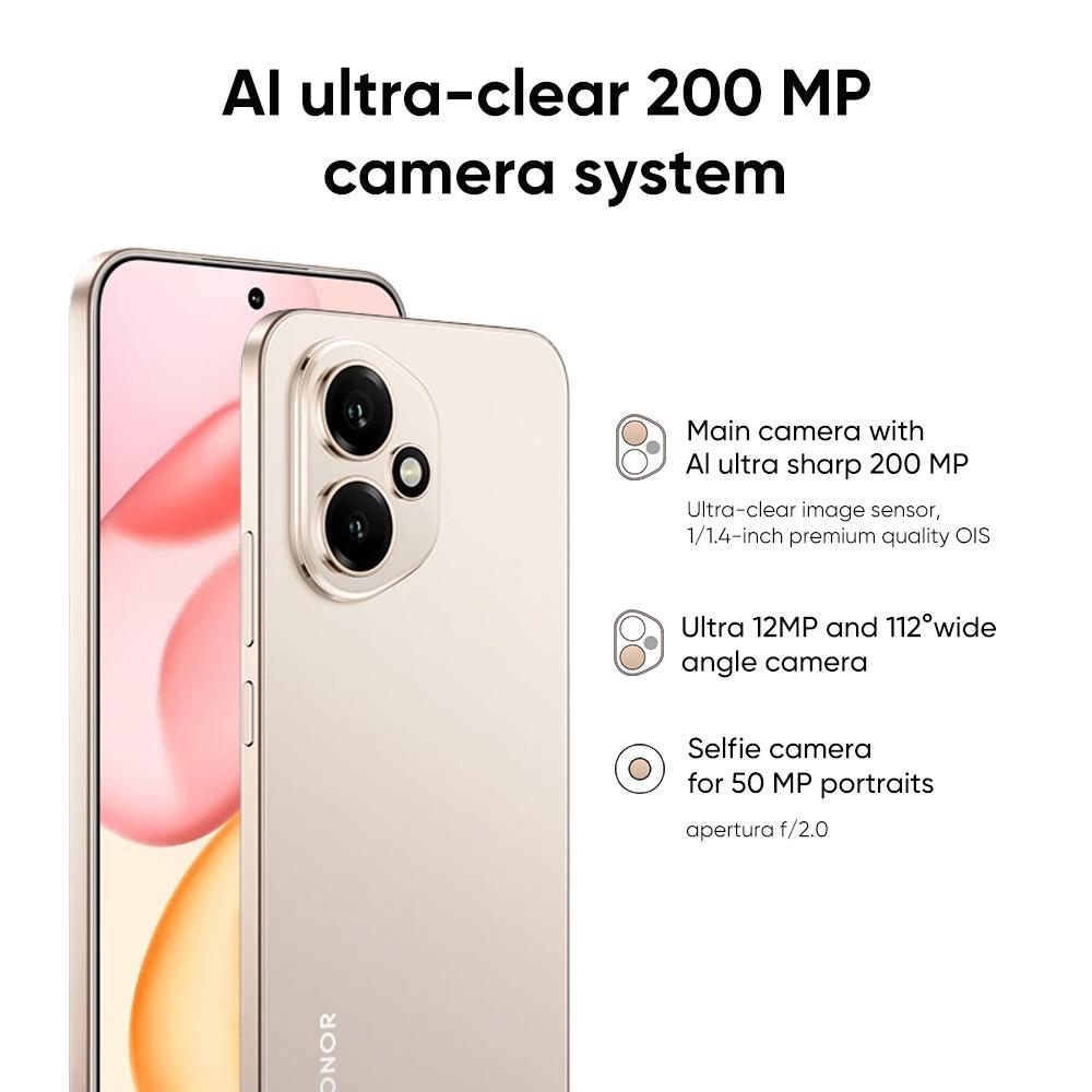 Honor 400 6.55" AMOLED Snapdragon 7 Gen 3 Cámara de 200MP OIS 5300mAh Carga Rápida de 100W IP66 Versión Europa Occidental