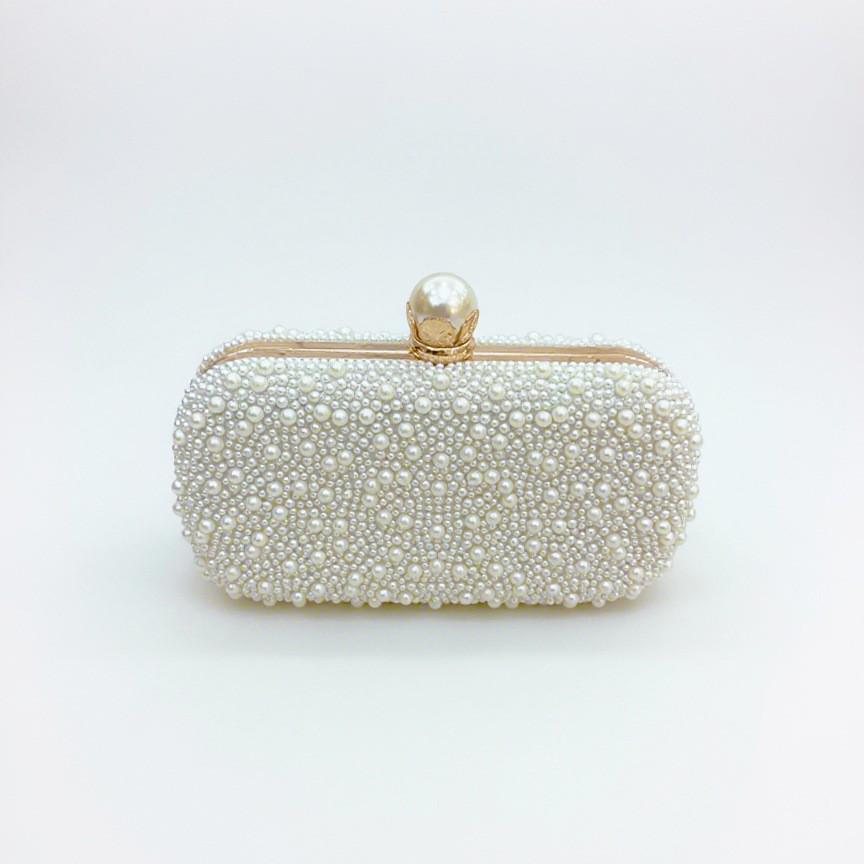 

Pearl Trend Fashion Evening Clutch - Handheld or Single-Shoulder Banquet Bag