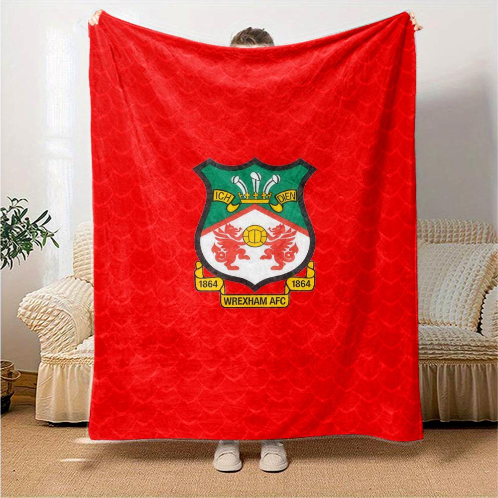 Wrexham Afctowel Blanket, High quality Comfortable for All Seasons, Home Decor, Warmth and Comfort