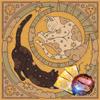 Tarots Tablecloth Altars Cloth Moon Cat Pattern Astrology Tablecloth Divinations Card Cloth Tapestry Wall Decoration