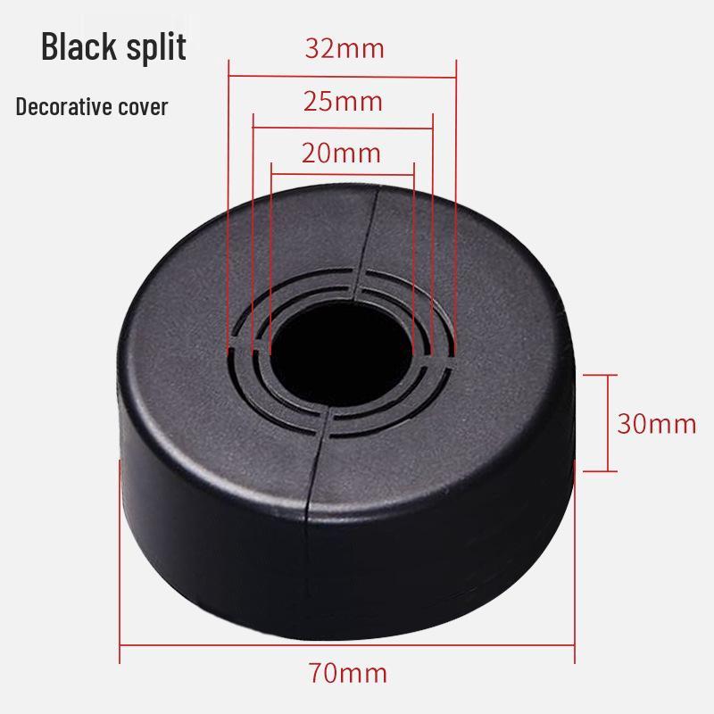 Dekorativní kryt sprchové hlavice děleného typu bez vrásek se zadním košíkem