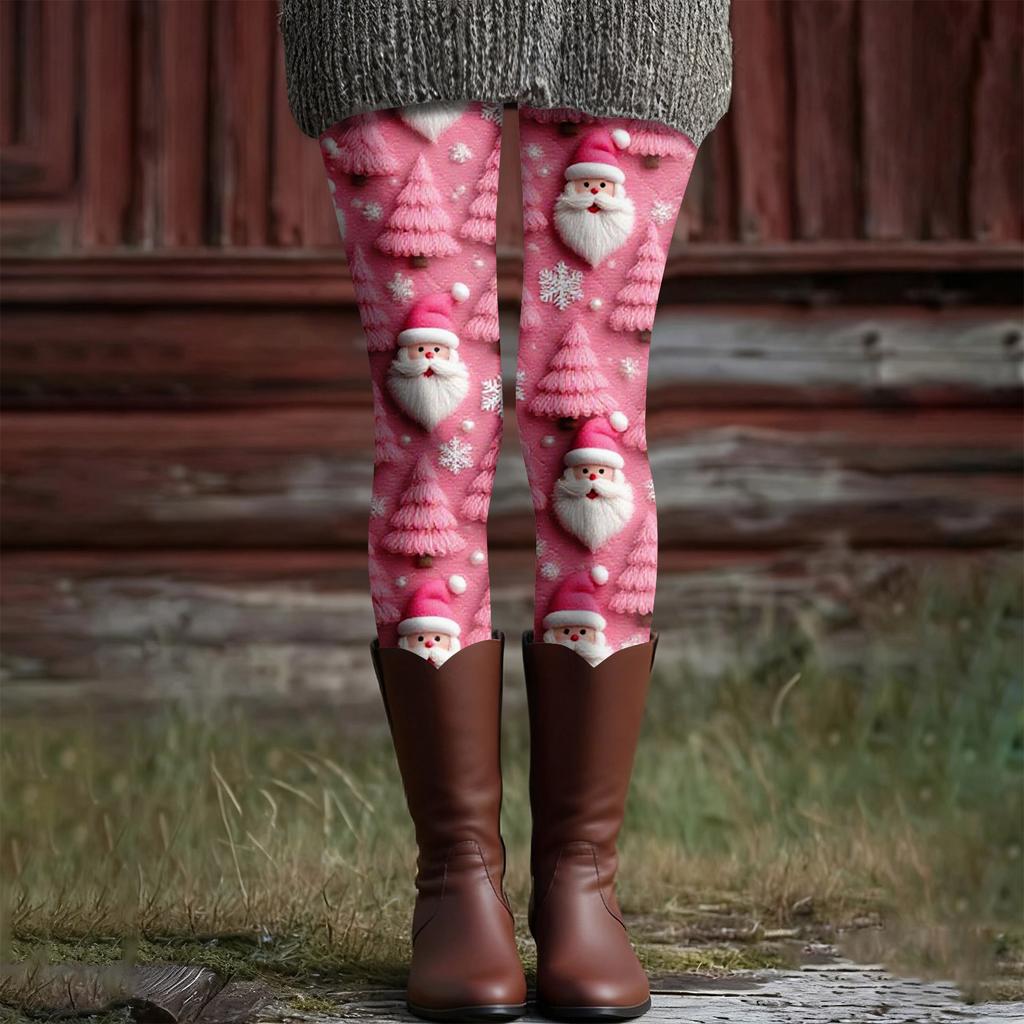 Damen Casual Mode Outdoor Halloween Bedruckte Slim Elastische Yogahose Cropped Hose