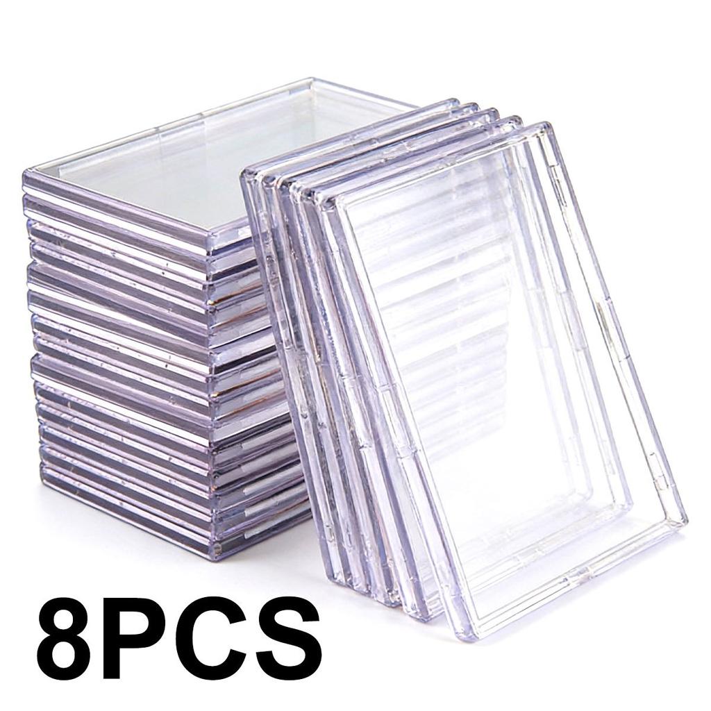 8Pcs Clear Hard Toploader Card Sleeves - Acrylic Protective Cases for Trading Cards TCG MtG Yu-Gi-Oh, Baseball Sports ZSY