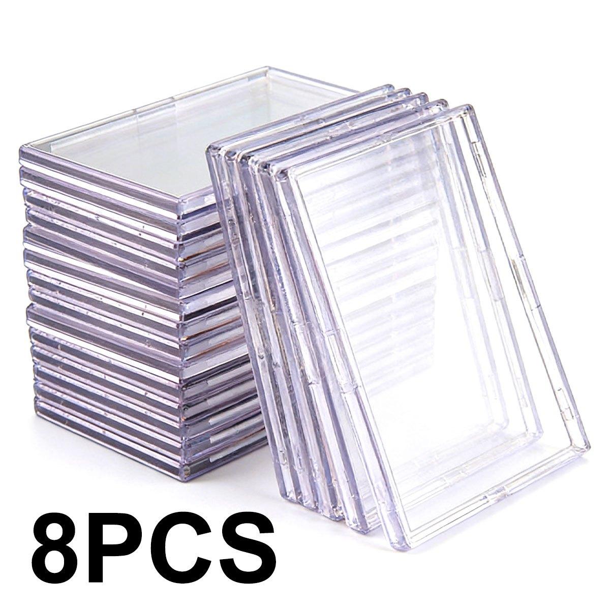 

8Pcs Clear Hard Acrylic Toploader Card Sleeves Protective Cases Holder for Trading Cards TCG MtG Yu-Gi-Oh Baseball Sports ZSY