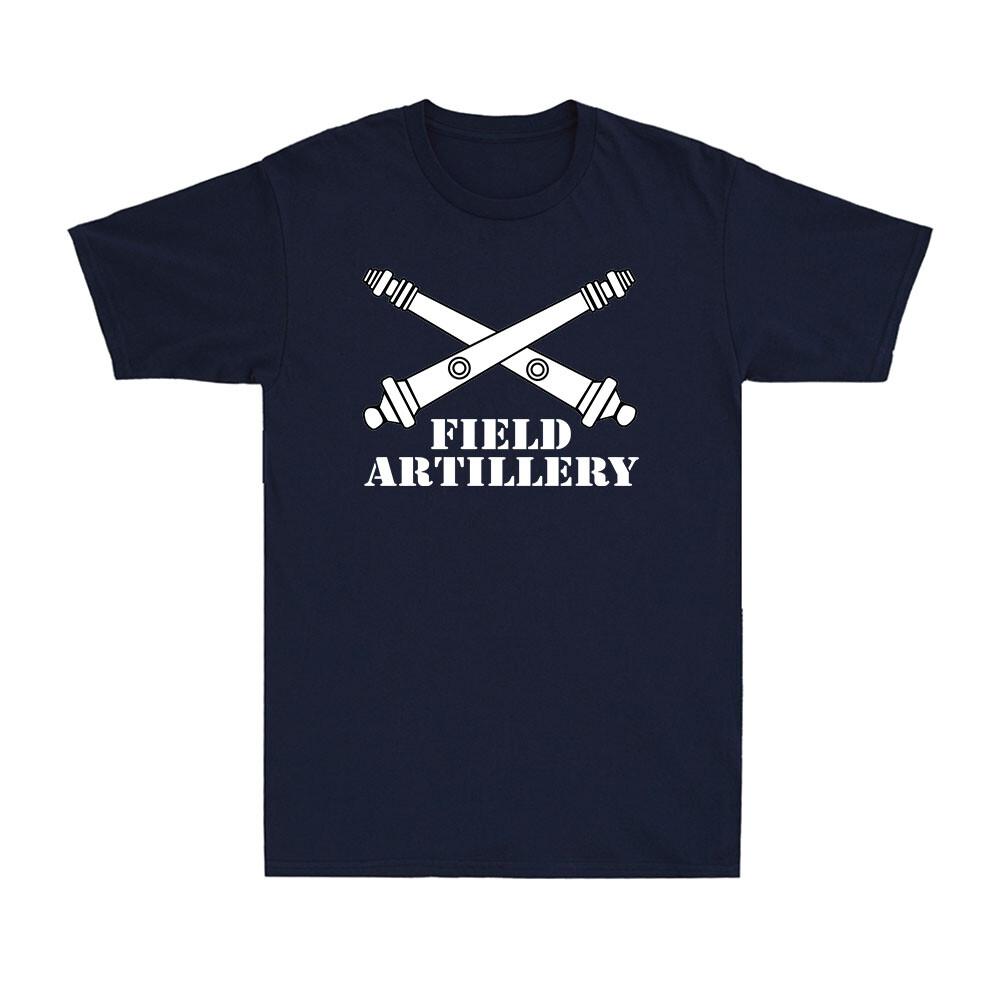 US Army Field Artillery Branch Insignia Crossed Cannons Veteran Graphic T-Shirt