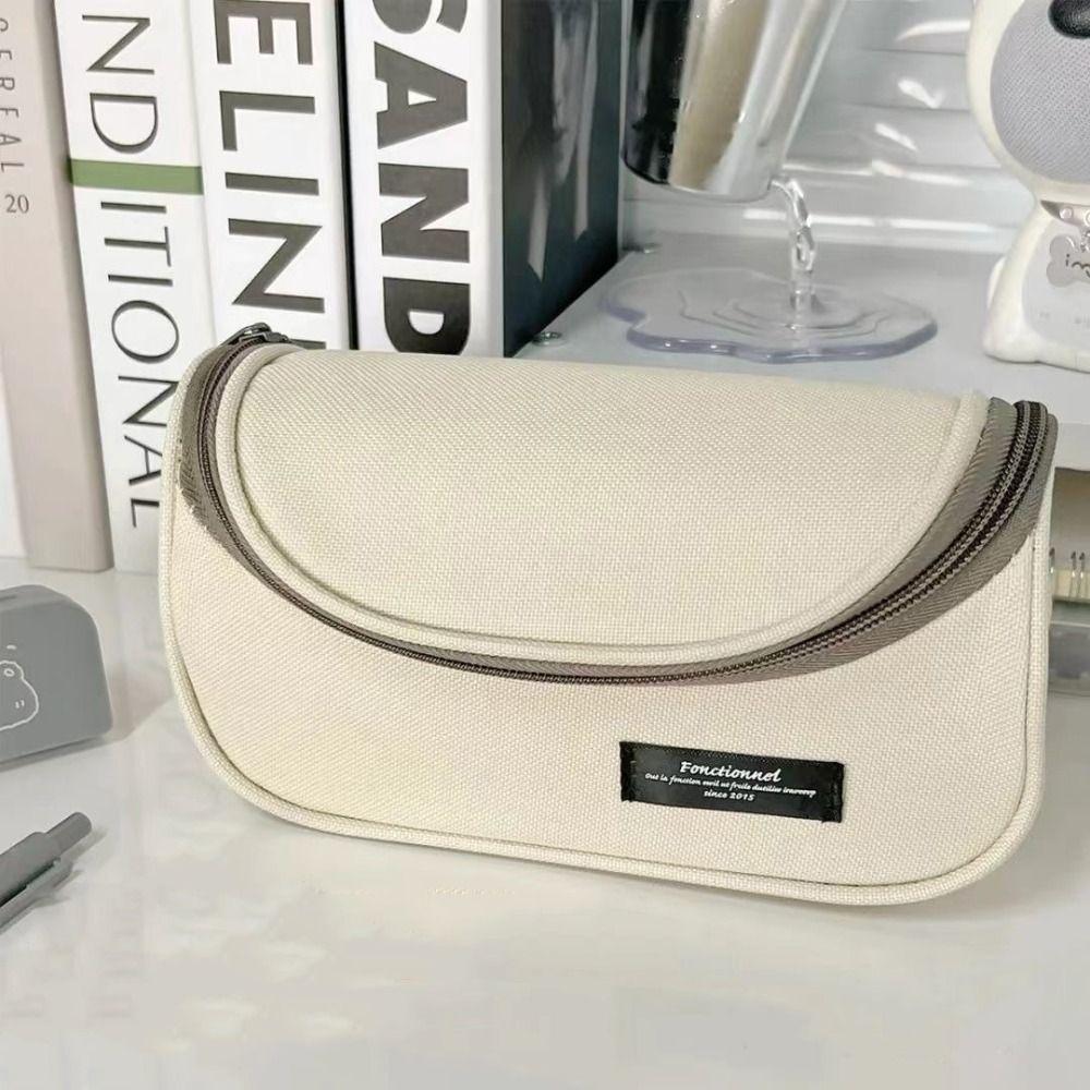 

Canvas Pencil Cases Pencil Box Cartoon Pen Bag Pencilcases Large Capacity Pencil Pouch Girls бежевый