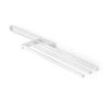 Emuca porte-serviettes extensible, 3 bras, aluminium, peint en blanc