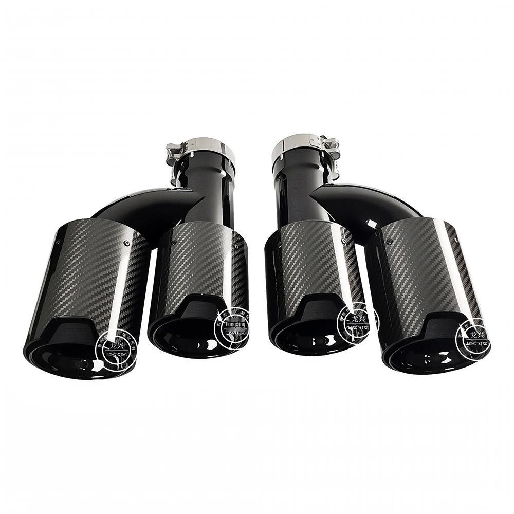 BMW M Style Doppel-Endrohr aus Kohlefaser, 93 mm