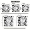 2pcs   Elegant Boho Mushroom Pattern Curtains Polyester Light Filtering Rod Pocket Design for Living Room Bedroom Office Machine