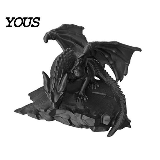 Dark Fantasy Room Ornament 3D Printed Rock Dragon Statue, Figurine, Gothic Desktop Home Decor for Bookshelf Decor, Collectible Ornament, Gift