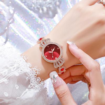 Krone Mücevherli Kadın Moda Saati ile Kalsedon Bileklik Kuvars