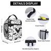Colour Bat Halloween Day Of The Dead Insulated Lunch Bag for Women Kids Portable Food Boxes Thermal Lunch Box Tote