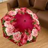 1PC Floral Wreath Umbrella-8-Rib Reinforced, Automatic Open, Lightweight & Durable, Cute Fashion Accessory for Outdoor-T164