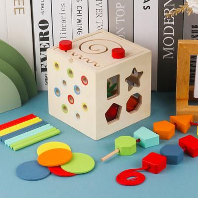 Baby Montessori Pädagogisches Mathematik Spielzeug Holz Mini Kreise Bead Wire Maze Achterbahn Abacus Puzzle Spielzeug Für Kinder Jungen Mädchen Geschenk