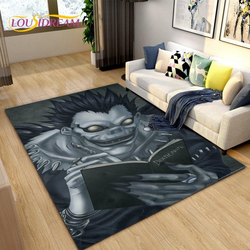 Anime Death Note Area Rug Large,Carpet Rug for Living Room Sofa Children's Room,Kitchen Bathroom Doormat Soft Non-slip Floor Mat
