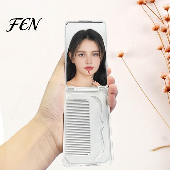 Portable Hair Comb Folding Makeup Mirror with Comb, Compact Travel Cosmetic Mirror, Pocket Beauty Accessory Size & Detangling for Women Girls Styling