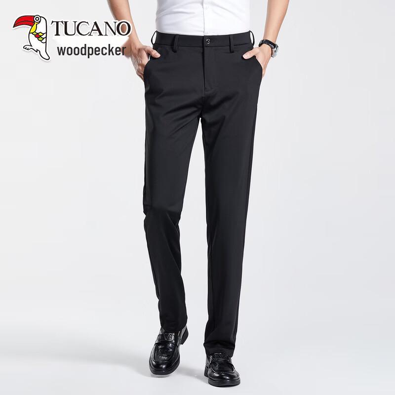 TUCANO Men's Business Casual Straight Fit Suit Pants