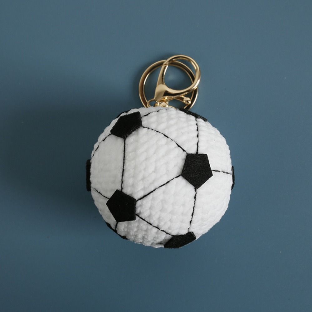 Billiards Rugby Knitting Basketball Keychain Handmaking Sport Ball Pendant Backpack