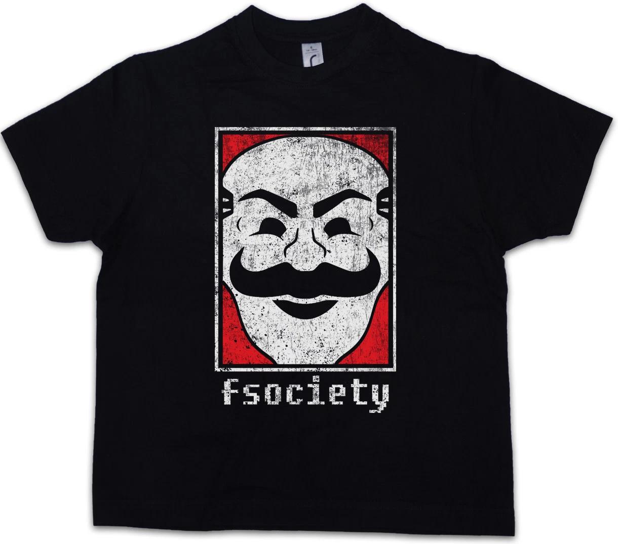 MR. ROBOT FSOCIETY LOGO Kids Boys kids boys T-Shirt Symbol Hacker Anonymous Virus Series 120