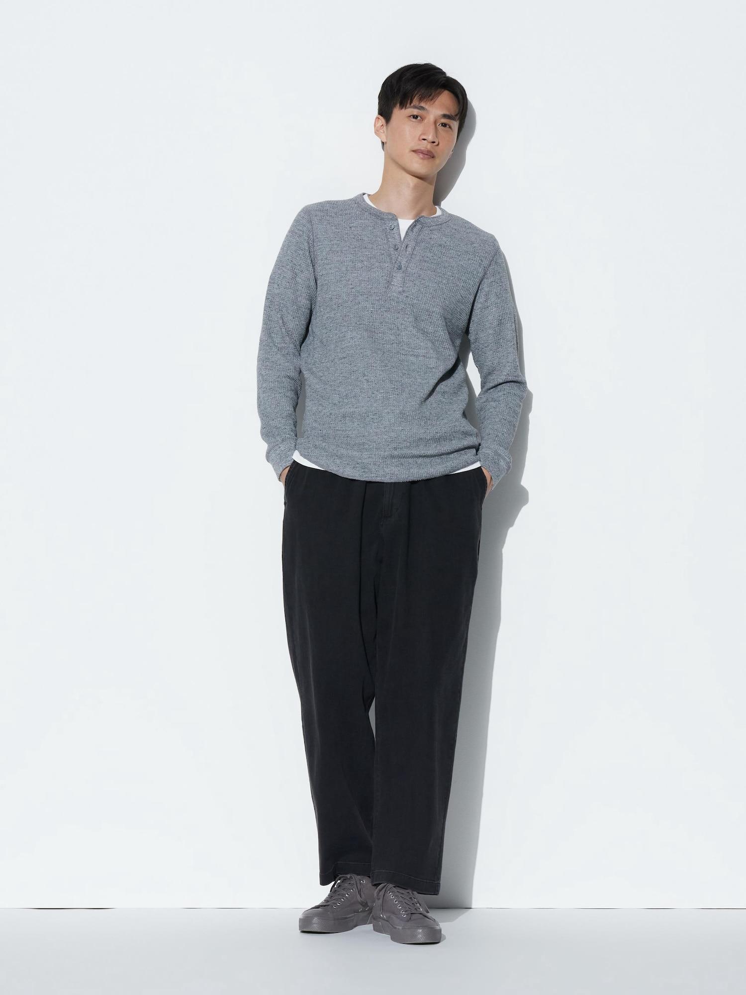 

Uniqlo Japan Хлопковые свободные брюки до щиколотки 07 GRAY/M