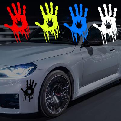1PC 3D Bleeding Palm Motorcycle Stickers Waterproof DIY Motorbike Fuel Tank Fairing Vinyl Decals Car Window Halloween Decoration
