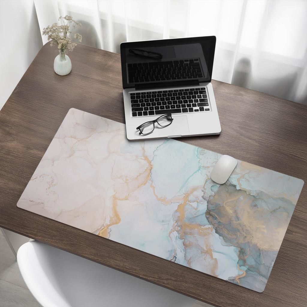 Universal Protective Mat for Table and Countertop Abstract Marble 100X50 Cm