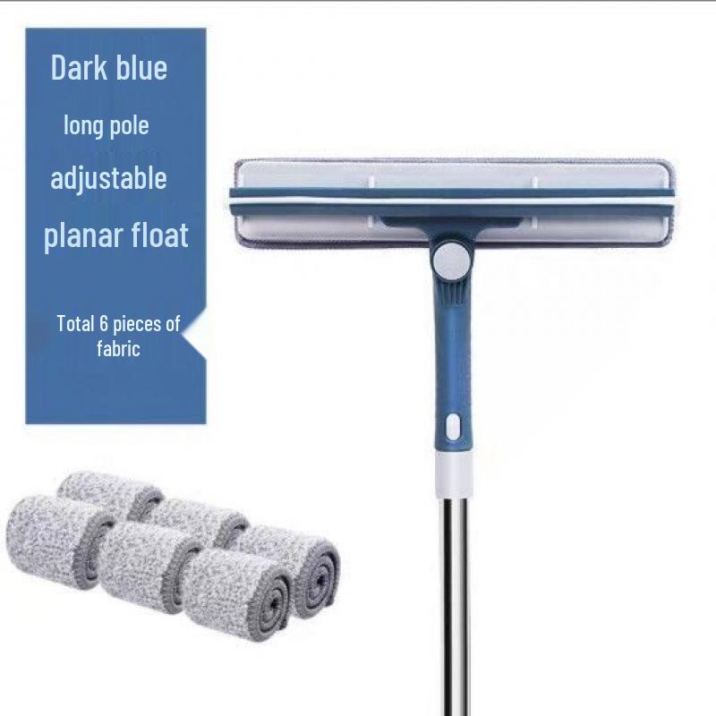 Telescopic Rotating Glass Cleaner – Double-Sided High-Rise Window Squeegee for Households.