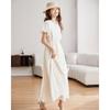 TERRE BLEUE Women's A-Line Bubble Sleeve Midi Dress