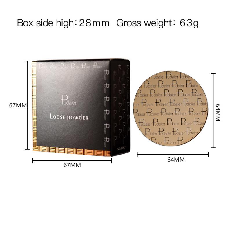 Pudaier maquillage poudre libre nacrée mate mettant en évidence la poudre correcteur fixant la poudre de miel