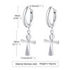 Orecchini a Cerchio Huggies con Croce Ankh per Uomo Donna, Orecchino Piercing Impermeabile in Acciaio Inossidabile, Gioiello Regalo con Croce Egizia