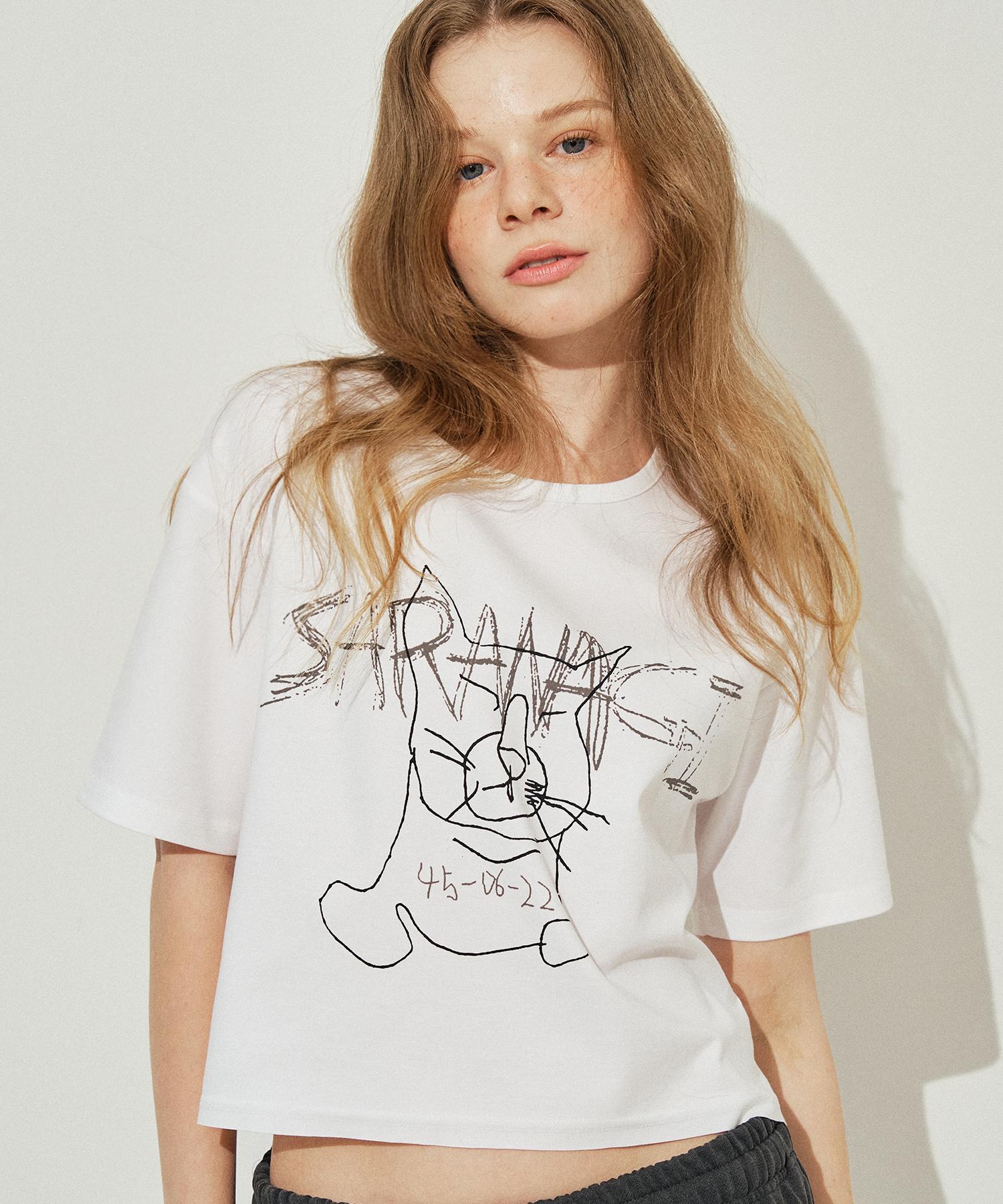 Sarangi Se0525-Crop T-Shirt(White) White/Free