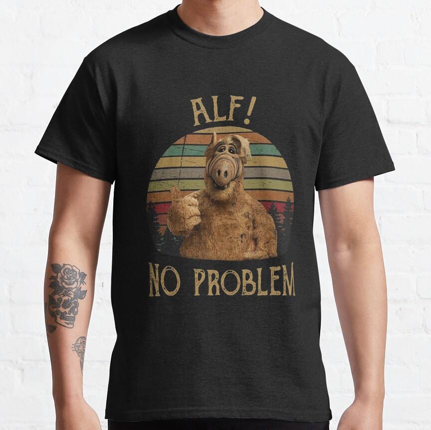 Movie Poster 80s Cartoon graphic t shirts 90s Retro Style ALF Character TV Show Unisex tshirt 100% cotton Adult all size S-6XL