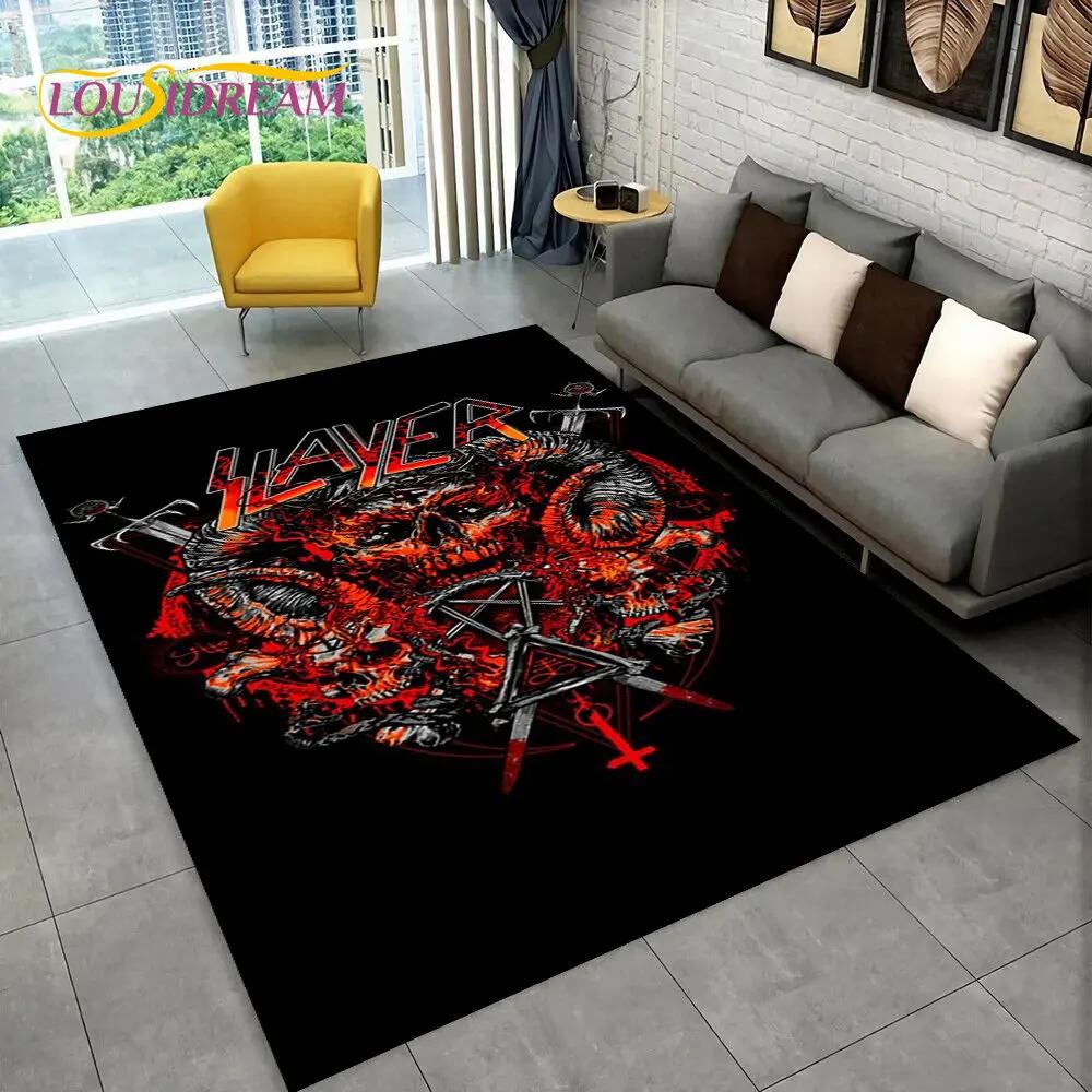Tappeto per la zona musicale della band heavy metal Slayer, tappeto per la casa, soggiorno, camera da letto, divano, zerbino, decorazione per bambini, tappetino antiscivolo